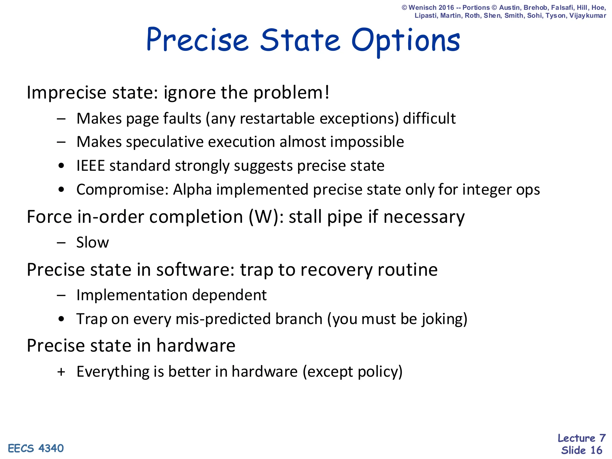 Precise State Options (slide 16)