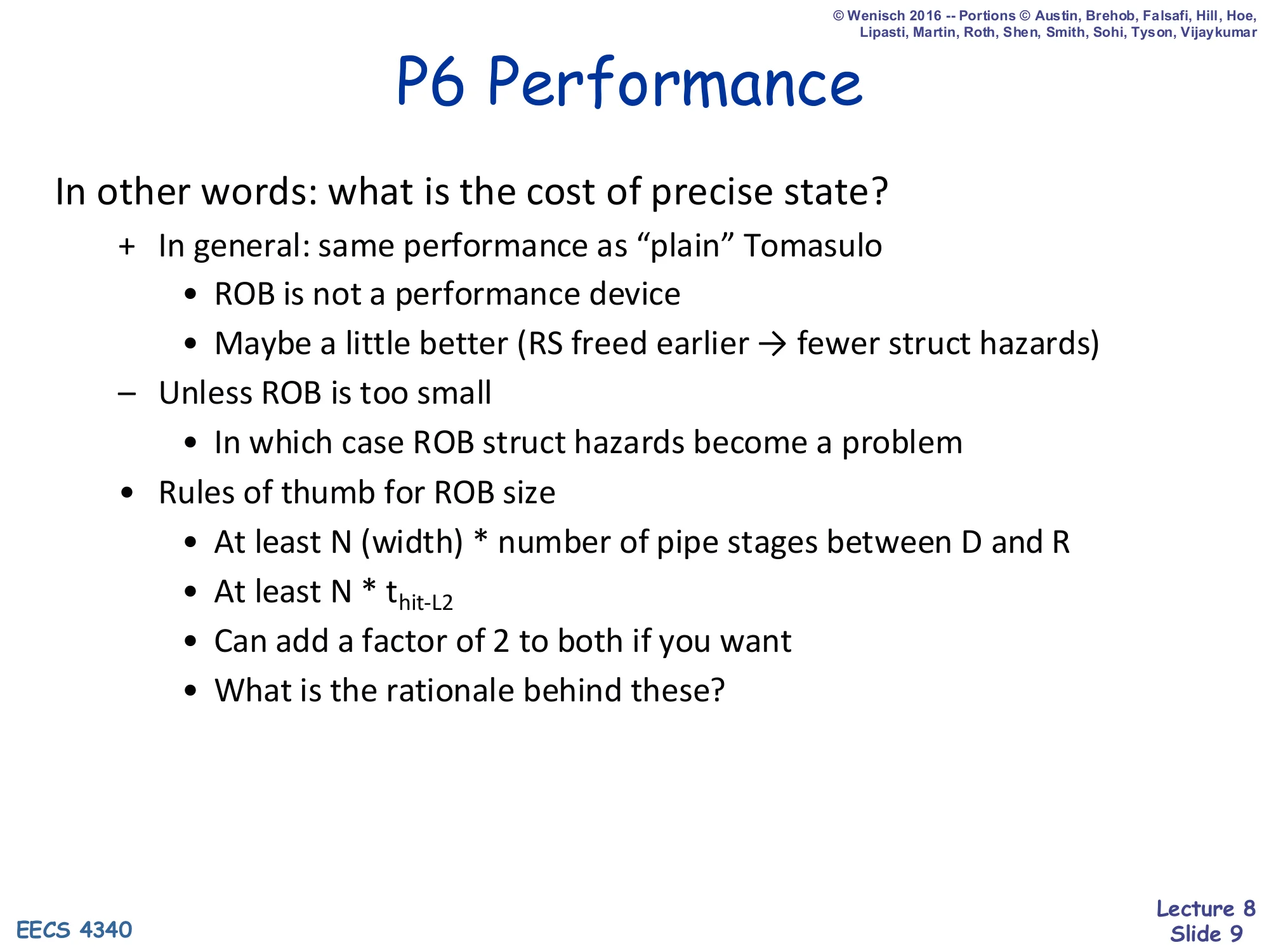 P6 Performance (slide 9)