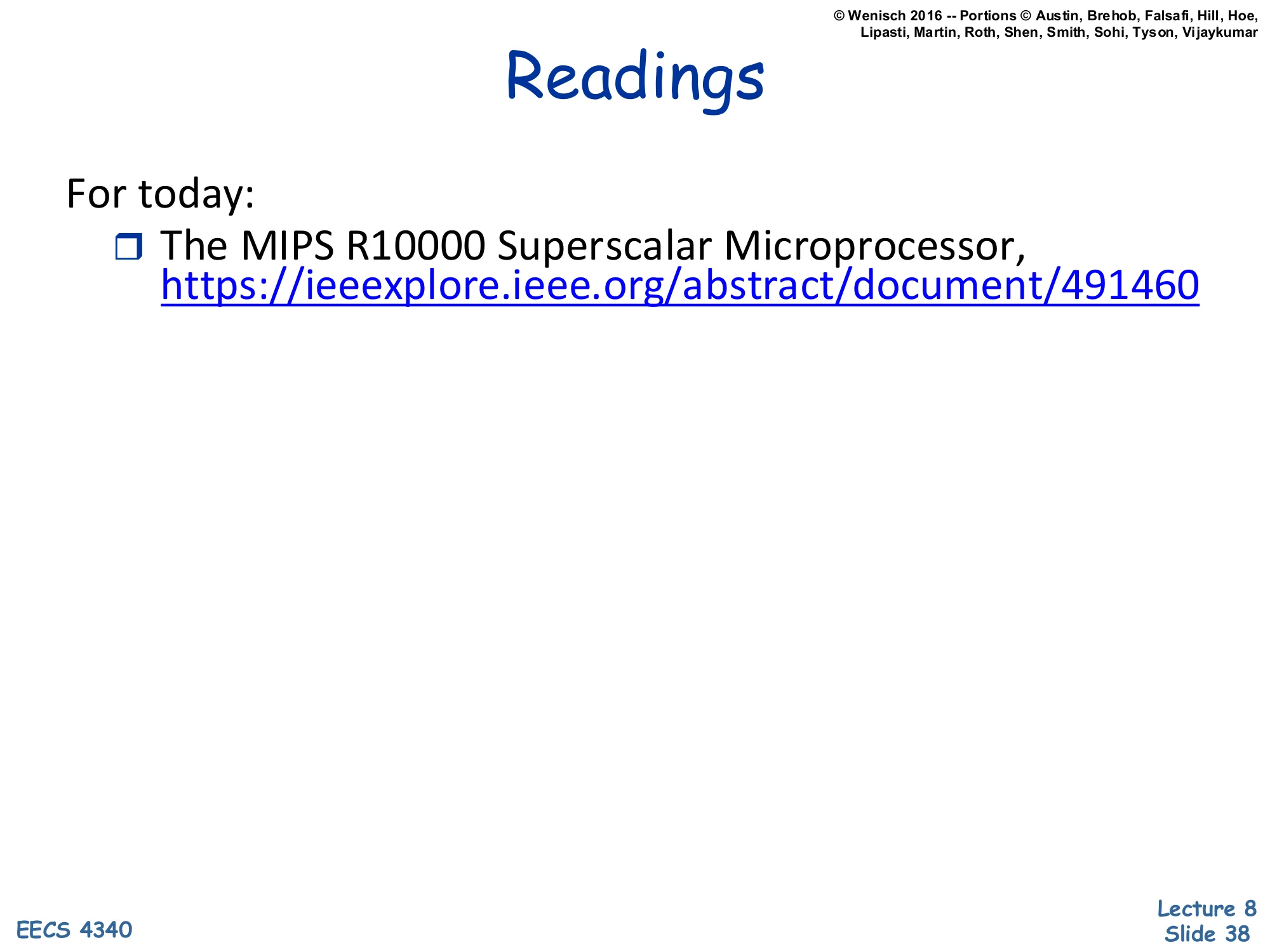 Readings (slide 38)
