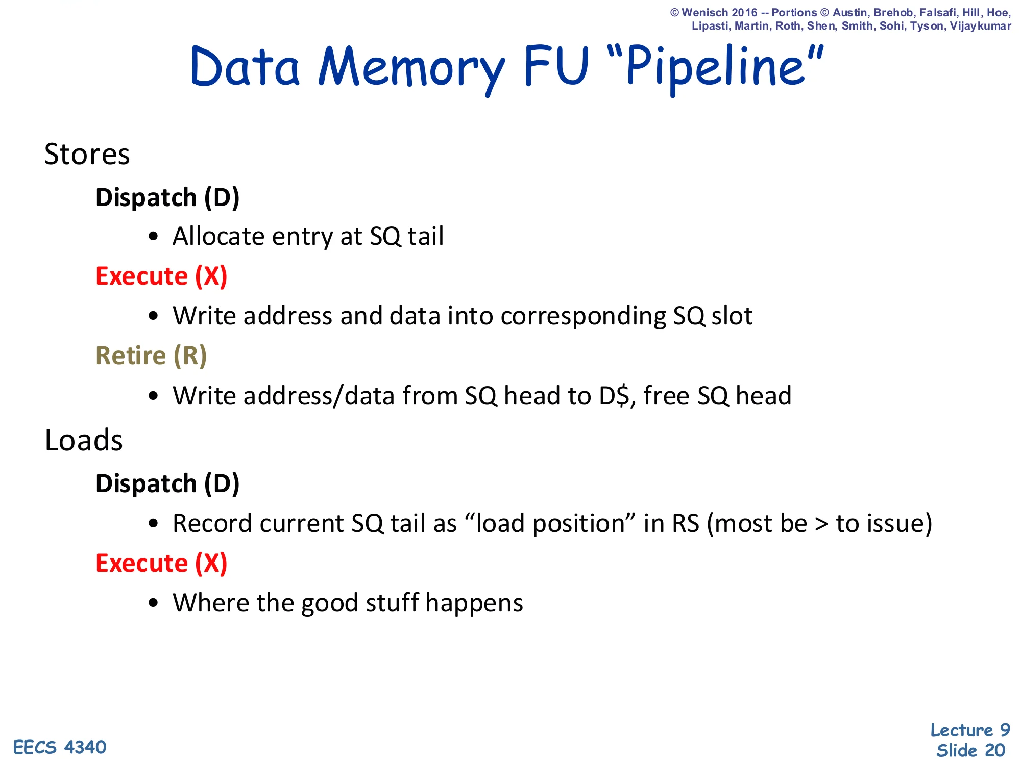 Data Memory FU "Pipeline" (slide 20)
