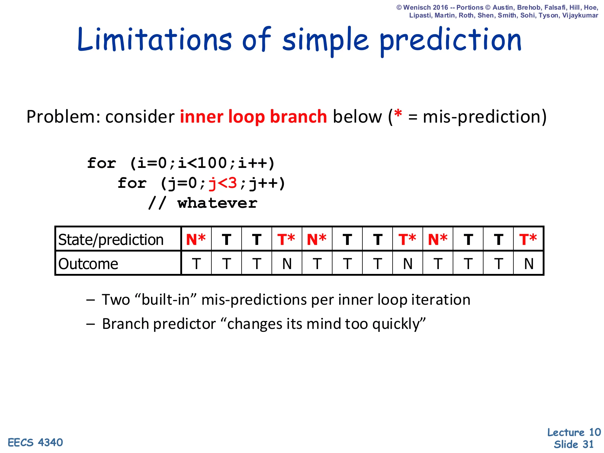 Limitations of Simple Prediction (slide 31)