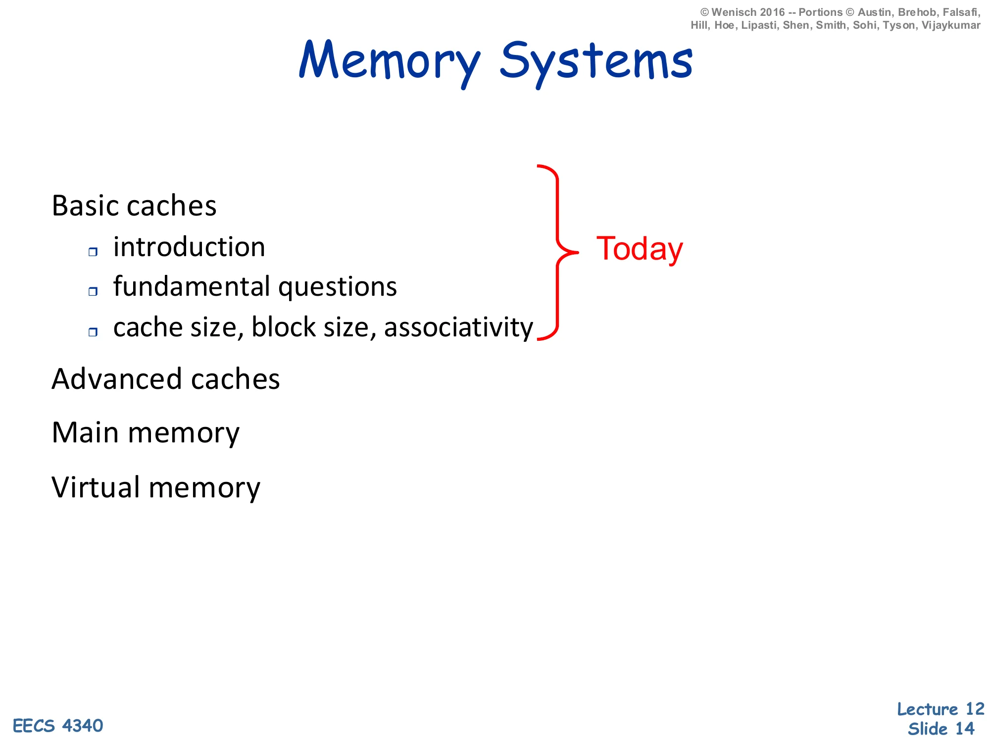 Memory Systems (slide 14)