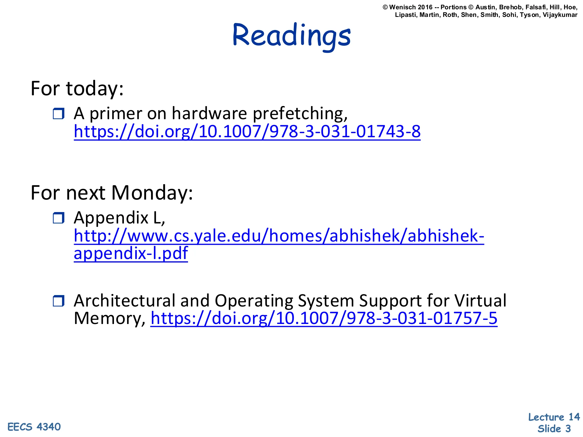 Readings (slide 3)