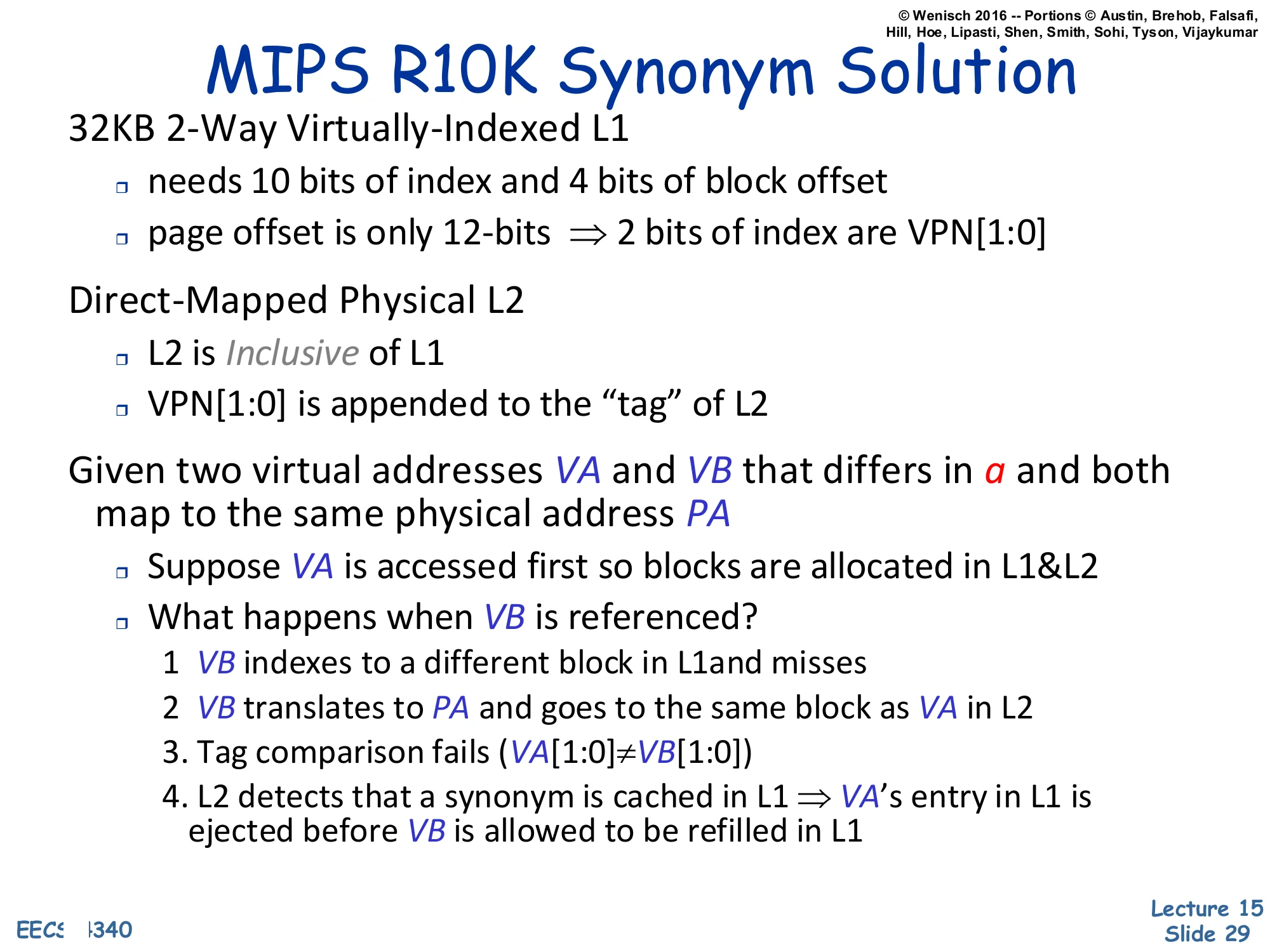 MIPS R10K Synonym Solution (slide 29)